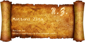 Mattoni Zita névjegykártya