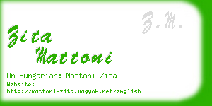 zita mattoni business card